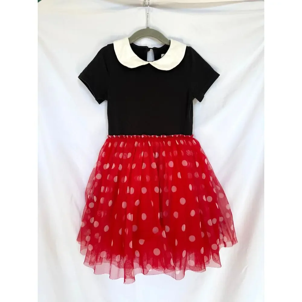 Girl's Taylor Joelle Disney Minnie Mouse Dress Red Polka Dot, 6T, 5T